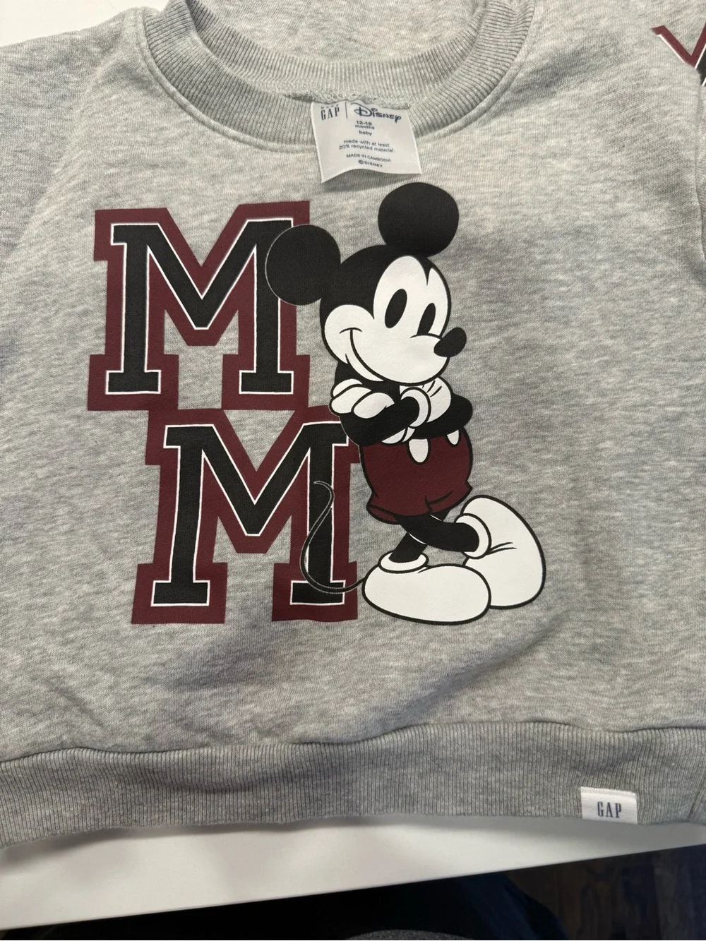 babyGAP + Disney Baby Mickey Mouse Sweatshirt & Joggers set, 12-18mo
